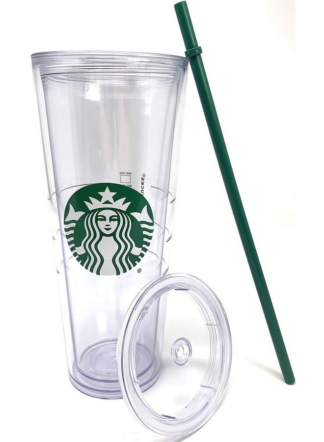 Starbucks كوب أكريليك بارد من فينتي بهلوان مسافر مع شعار القش الأخضر 24 أونصة شفافة - Image 3