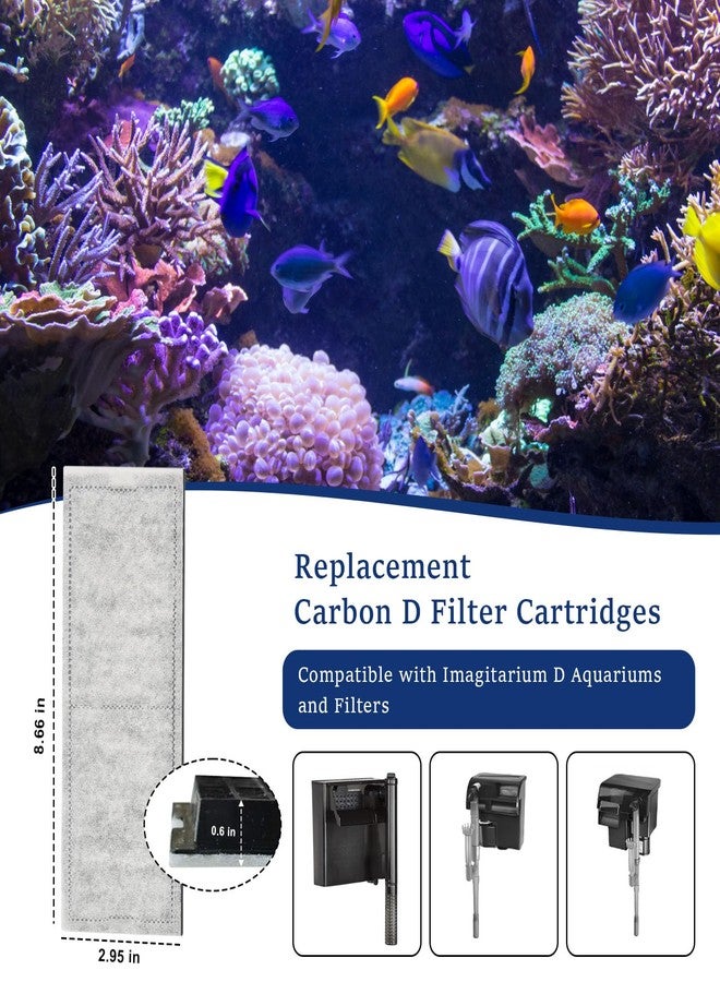 Batator 4 Pack Replacement Carbon D Filter Cartridges for Imagitarium Aquarium Fish Tank Filter, Aquarium Coconut Carbon Cartridge Filter Compatible with Imagitarium Aquariums and Filters - Image 2