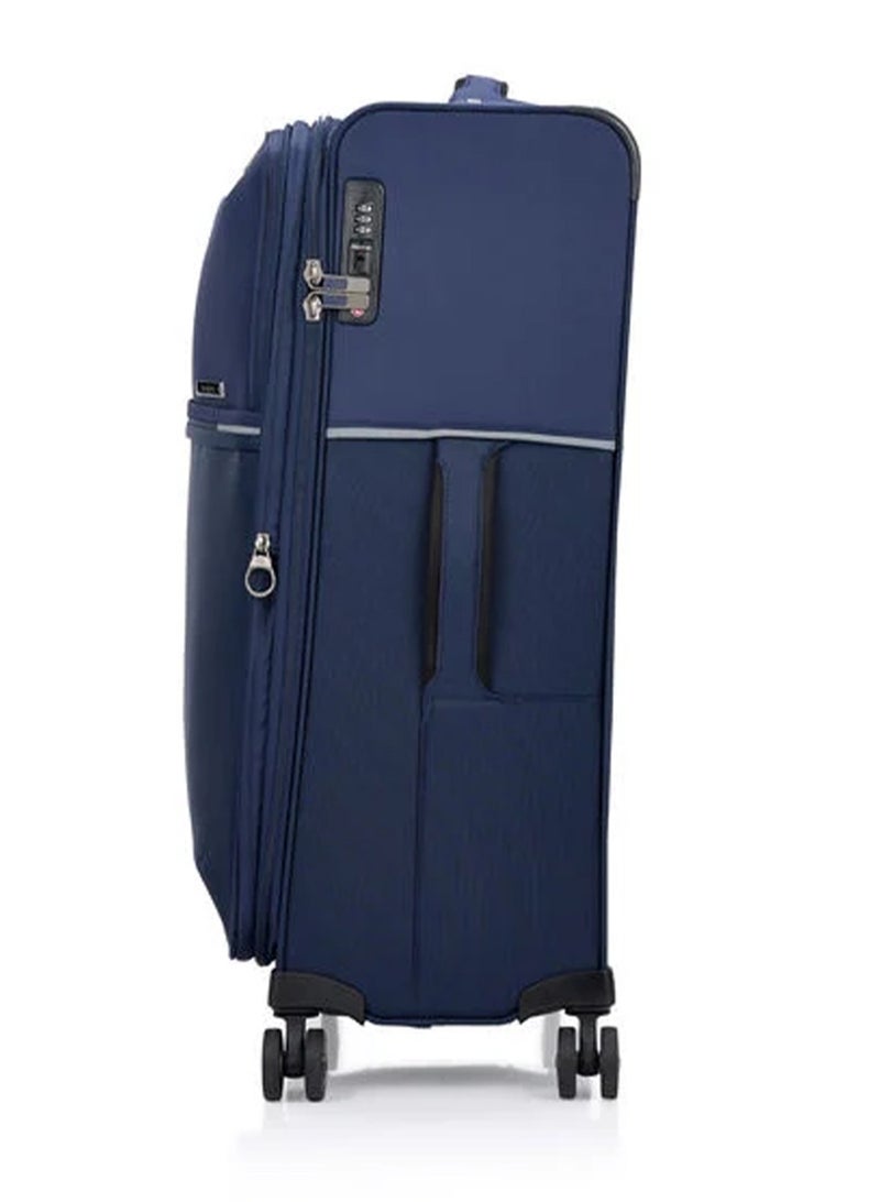 Samsonite 73H Suitcase Check-In Size 71 cm / 26 inch, 4 Spinner Wheels, 100% Nylon, Navy|Soft Top|Front Pocket Compartment|TSA Combination Lock|Expandable - 10 Years International Warranty - Image 3