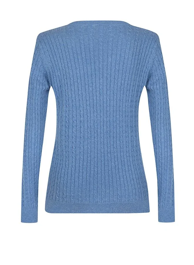 FELIX HARDY V-Neck Cable Knit Pullover