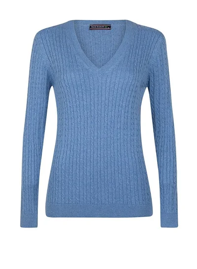 FELIX HARDY V-Neck Cable Knit Pullover
