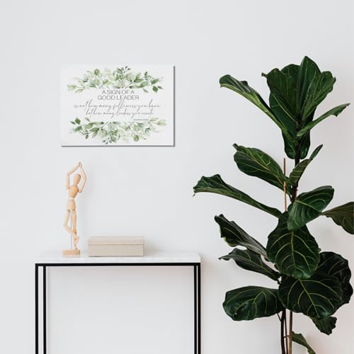 BIWSHA Inspirational Wall Art,Motivational a Sign of a Good Leader Wall Print,Mahatma Gandhi Quotes Canvas Wall Art,Leadership Gifts Wall Decor for Home Living Room 14x11 Inch - Image 2
