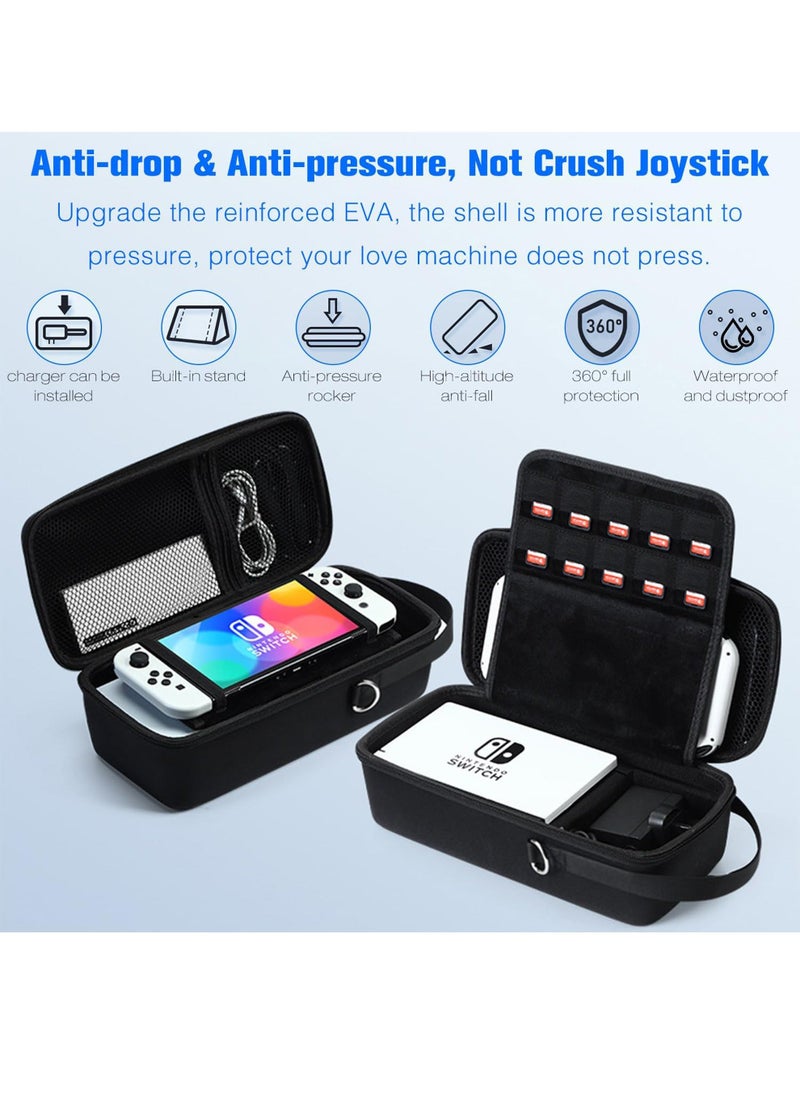 Generic - Switch OLED Large Carrying Storage Bag for Nintendo Switch/Switch OLED,Portable Travel All Protective Hard Shell Case for Nintendo Switch Console & Accessories - Image 1