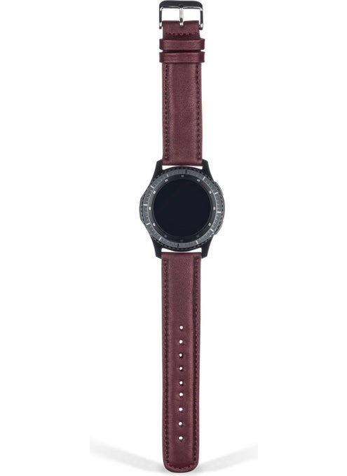 Vagave Samsung Active / Watch / Gear 20 mm Leather Band Claret Red  - Image 1