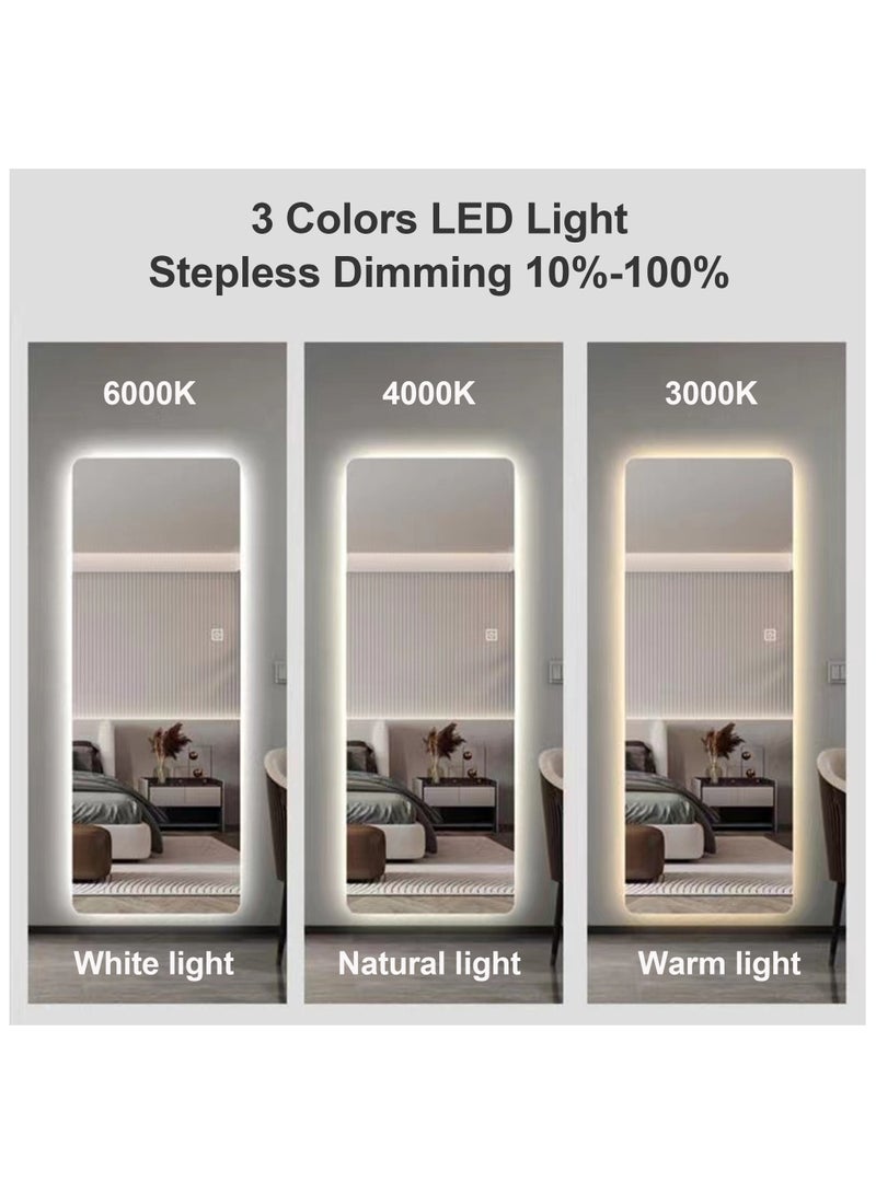 فيبارتي مرآة حائط VPARTY بدون إطار LED، مرآة مستطيلة كاملة الطول 28 × 67 بوصة مع إضاءة، مرآة زينة مثبتة على الحائط لغرفة المعيشة، غرفة النوم، غرفة الزينة (70 × 170 سم) - Image 4