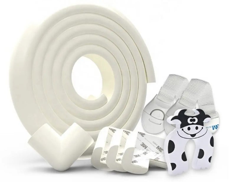 Y&D Table Corner Edge Protectors - Baby Proofing Edge Guards for Furniture, Fireplace, Brick, Cabinets, Countertops - Safety Kit - Image 1