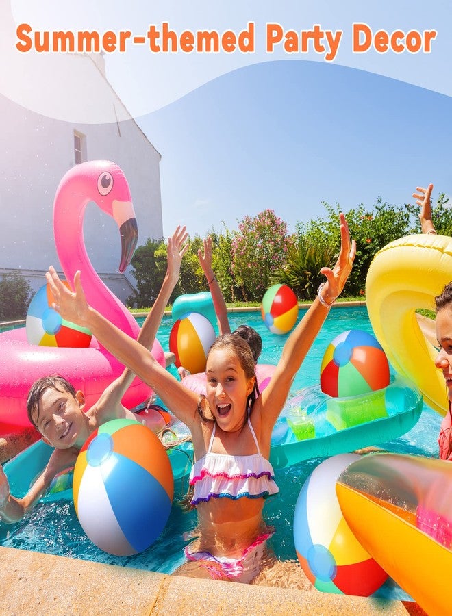 Zhanmai 50 Pack 16 Inch Inflatable Beach Balls Rainbow Color Beach Balls for Kids Party Favors Blow up Swimming Pool Toys for Teens Adults Summer Outdoor Water Games Activities - Image 5