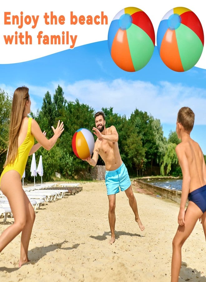 Zhanmai 50 Pack 16 Inch Inflatable Beach Balls Rainbow Color Beach Balls for Kids Party Favors Blow up Swimming Pool Toys for Teens Adults Summer Outdoor Water Games Activities - Image 4