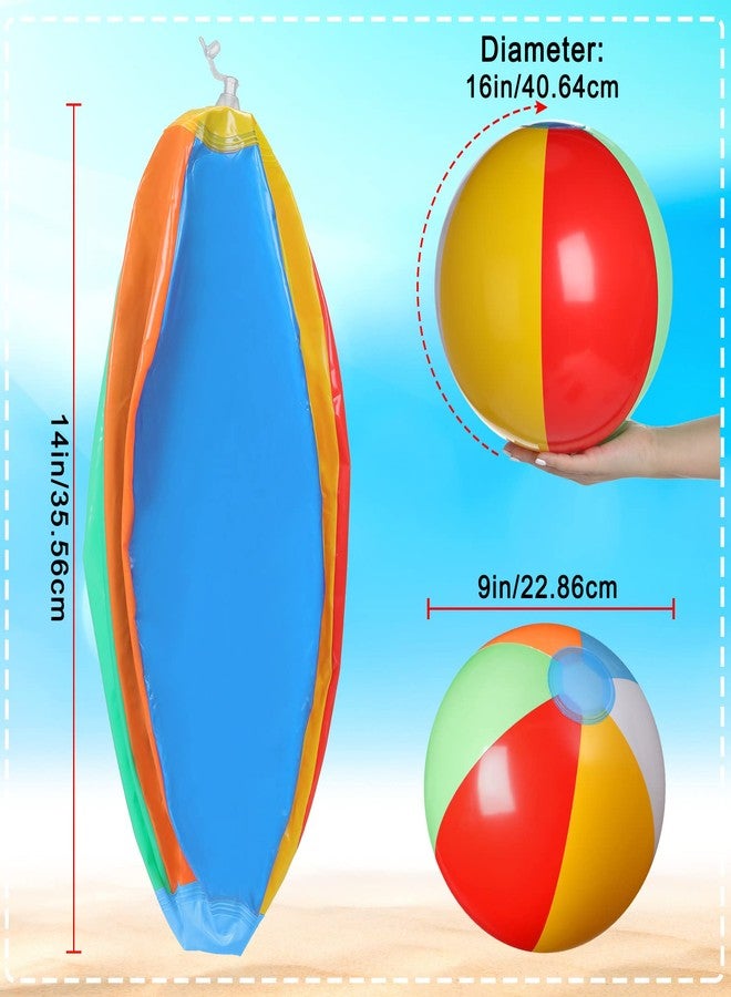 Zhanmai 50 Pack 16 Inch Inflatable Beach Balls Rainbow Color Beach Balls for Kids Party Favors Blow up Swimming Pool Toys for Teens Adults Summer Outdoor Water Games Activities - Image 3