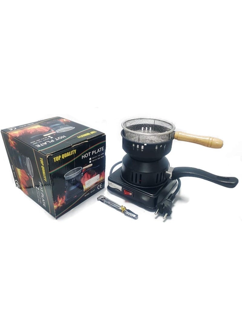 ARTC Portable 600W Electric Coal Burner | Hookah Shisha Hot Plate | Durable, Fast Heating Electric Charcoal Starter with Wooden Handle | Ideal for Home, Cafe & Outdoor BBQ - Image 3