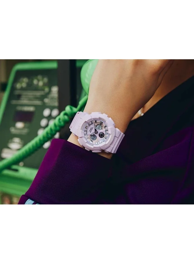 CASIO Baby-G Women'S Watch - Ba-130Wp-6Adr Purple Dial, Purple Band