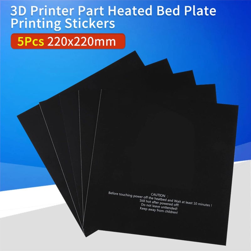 5PCS 220x220mm Removable Heated Bed Adhesive Mat for 3D Printer PLA ABS PETG - Image 3