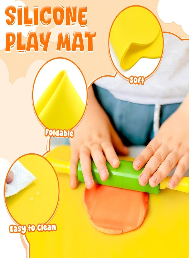 iShyan 130-Piece Dough Tools Set for Kids Ages 3-8, Alphabet & Number Cutters, Animal & Shape Cutters, 6 Extruders, Rolling Pins, Safety Scissors, Silicone Mat & Storage Bag - Image 4