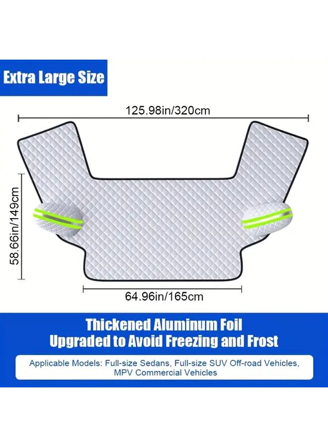 Small Car Snow Cover With 8 Magnets Windshield Sunscreen Heat Insulation For All Vehicles - Image 3