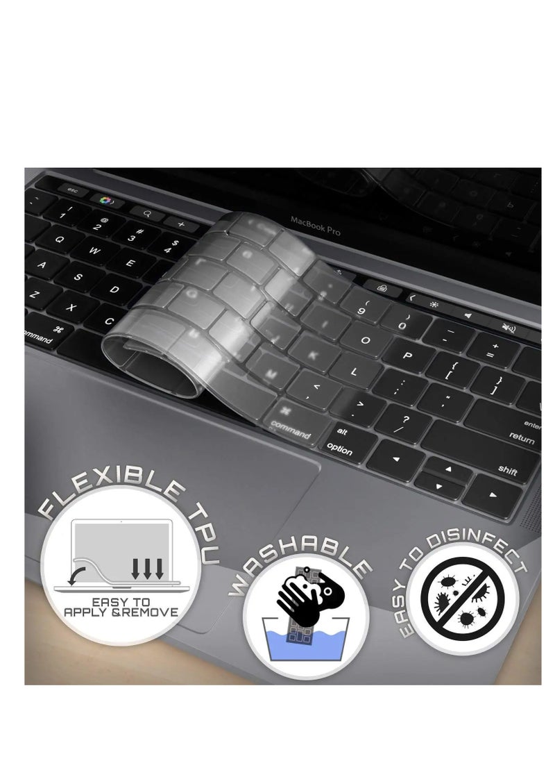 Generic 3 in 1 Case Compatible with MacBook Air 13.6 inch 2025--- 2022 Release A3113 M3 Chip A2681 M2 Chip/A3240 M4 Chip with Liquid Retina Display Touch ID, Plastic Hard Shell Case +Keyboard Cover +Screen Protector, Black  - Image 5