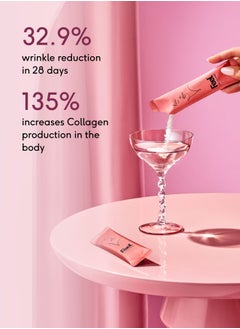 FEEL Feel Pro Collagen Sachets, Watermelon Flavour Collagen Supplement, 5g Per Serving, Vegan, Anti-Wrinkle Support, Increased Skin Elasticity, Revive and Support Hair And Nail Growth (30 Sachets)  - Image 3