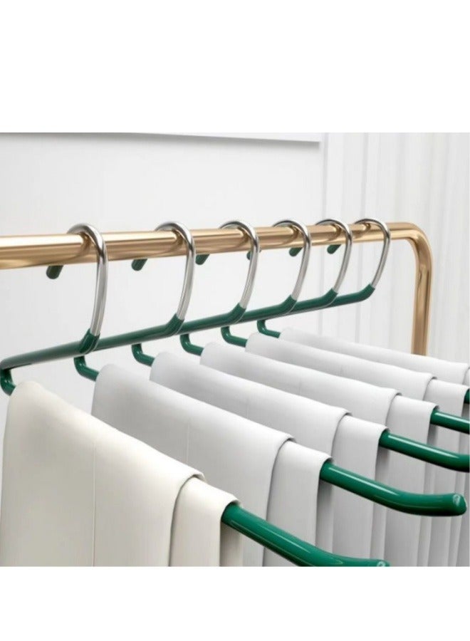 MIXDE 10 Pack Pants Hangers,Non Slip Rubber Clothes Hanger and Pants Organizer,Open Ended Skirt and Pant Hangers,Space Saving Hangers for Clothes ﻿ - Image 3