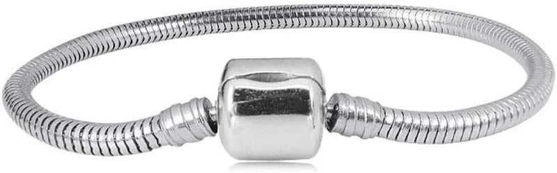 SBI Jewelry 17-21 cm Silver Snake Chain Bracelet for Women Minimalist Anniversary Charm Gifts Love Heart Bracelet Birthday Anniversary - Image 1