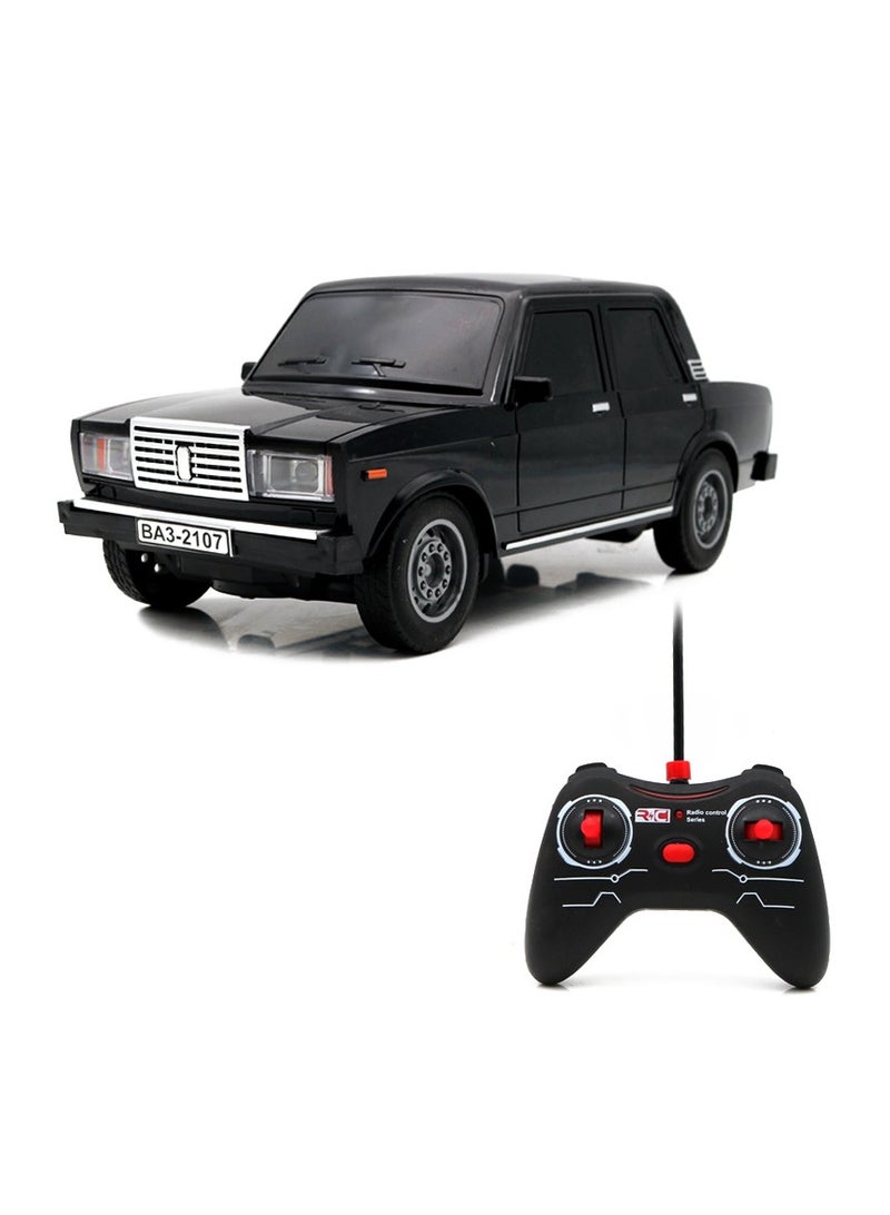 general G454437 1:12 Four-way Lada car 4-way 1:12 Lada remote control car simulation car car model remote control toy car for children's birthday and holiday gifts (black) - Image 1