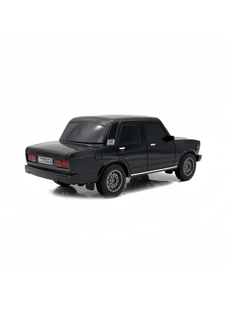 general G454437 1:12 Four-way Lada car 4-way 1:12 Lada remote control car simulation car car model remote control toy car for children's birthday and holiday gifts (black) - Image 4