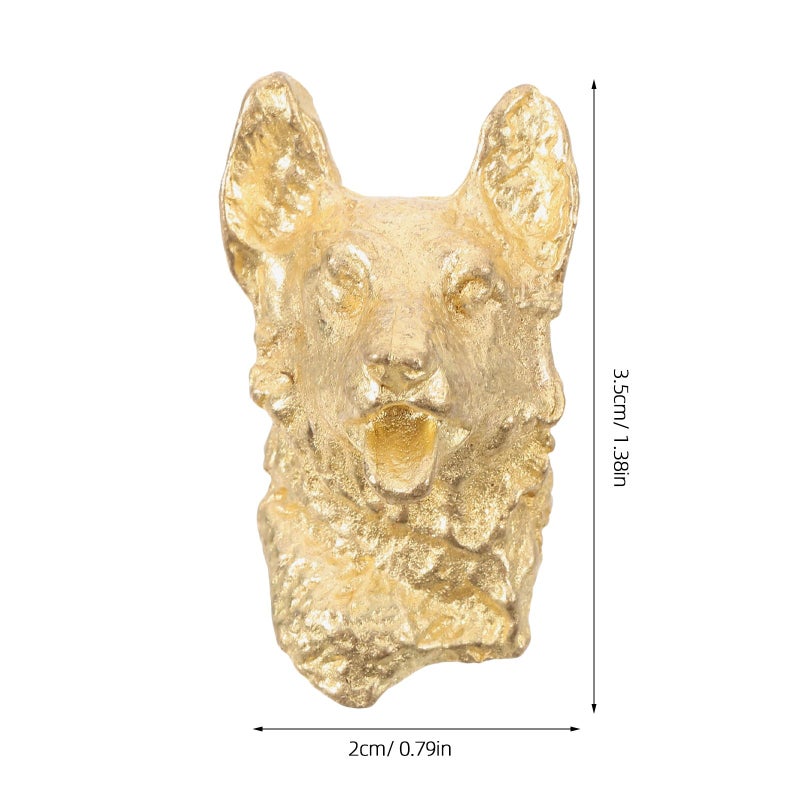 Brass Wolf Dog Head Cabinet Door Knobs Pull Handles Decorative Drawer Hardware - Image 3