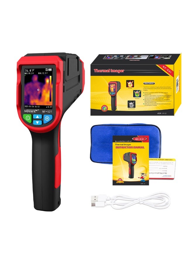 NOYAFA NF-521 Infrared Thermal Imager Industrial Thermal Imaging High Resolution Pixel Handheld Temperature Imaging Imager, 2.4 Inch TFT LCD Display, 16GB Memory Card\USB, Exportable Data - Image 2