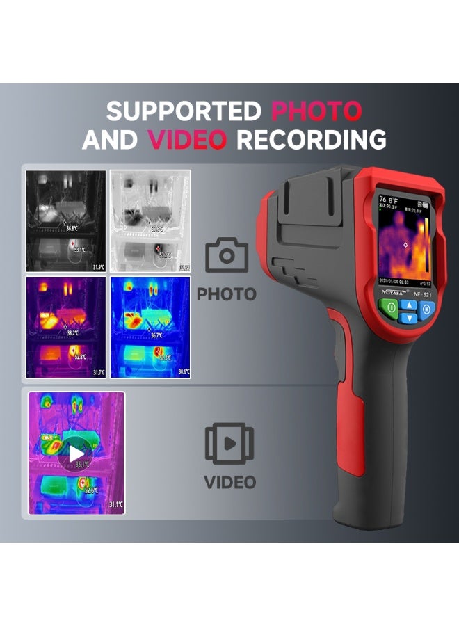 NOYAFA NF-521 Infrared Thermal Imager Industrial Thermal Imaging High Resolution Pixel Handheld Temperature Imaging Imager, 2.4 Inch TFT LCD Display, 16GB Memory Card\USB, Exportable Data - Image 4