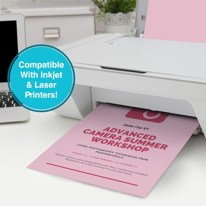 PrintWorks Pastel Paper 8.5" x 11" - 100 Sheets - 5 Assorted Pastel Colors - 30% Recycled Colored Paper - Ideal for School & Craft Projects - Made in the USA - SFIÂ® Certified - 20 lb/75 gsm (00577) - Image 5