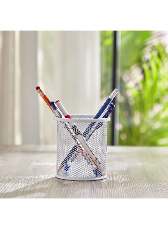 Home Box Mesh Round Pen Holder