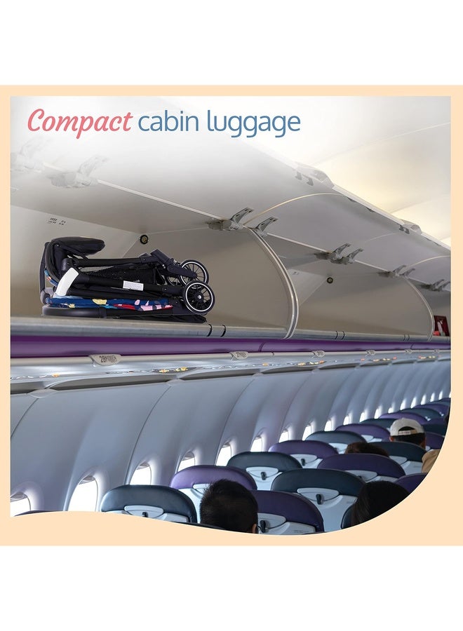 Luvlap Urbane Baby Stroller/Pram for baby with 5 point Safety Harness, Easy Fold, Air TravelFriendly Compact design, Multi-level seat recline, Lightweight stroller, 6 Months to 3 years(Multicolor Printed - Image 5