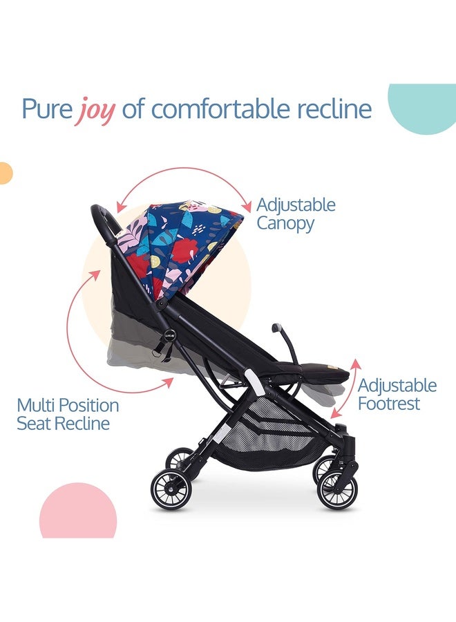 Luvlap Urbane Baby Stroller/Pram for baby with 5 point Safety Harness, Easy Fold, Air TravelFriendly Compact design, Multi-level seat recline, Lightweight stroller, 6 Months to 3 years(Multicolor Printed - Image 3