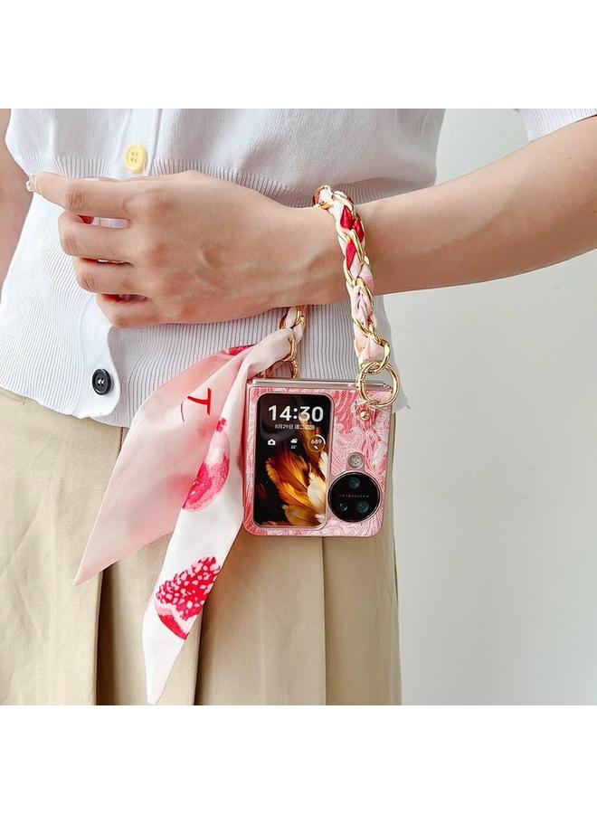 S-TOP Case For OPPO Find N3 Flip Embroidery Style DIY Full Coverage Phone Case with Scarf / Bracelet - Image 5