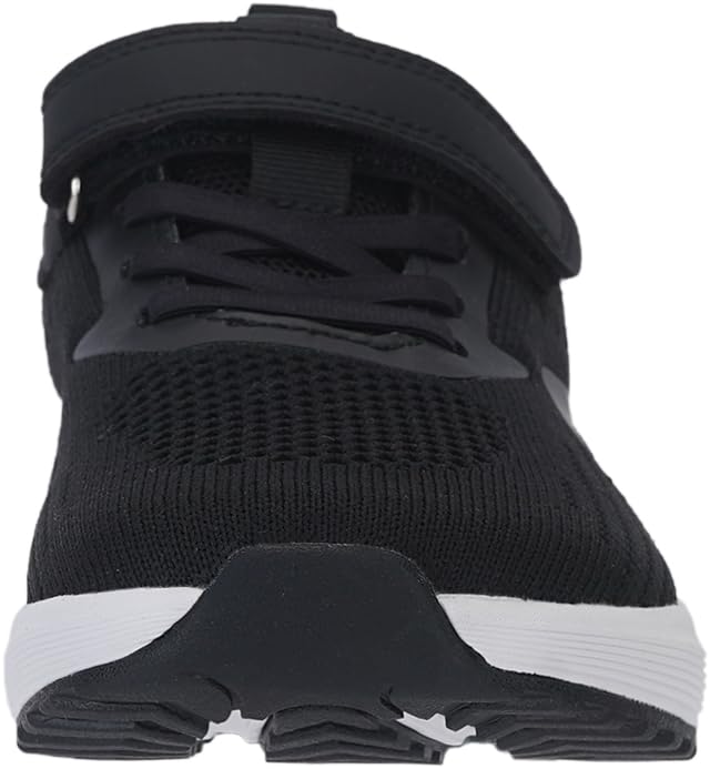 BRONAX Wide Toe Box Tennis Shoes for Boys Girls Wide Width Running Sneakers Size 1w Athletic No Lace Gym Non Slip Racquet Little Kids Zapatos para Niños Black 32 - Image 3