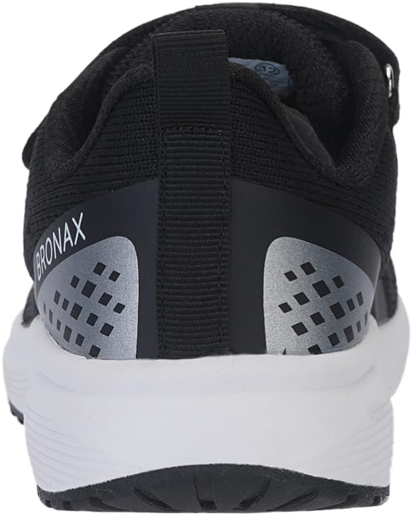 BRONAX Wide Toe Box Tennis Shoes for Boys Girls Wide Width Running Sneakers Size 1w Athletic No Lace Gym Non Slip Racquet Little Kids Zapatos para Niños Black 32 - Image 4