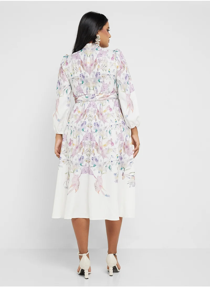 Khizana Plus size floral print dress