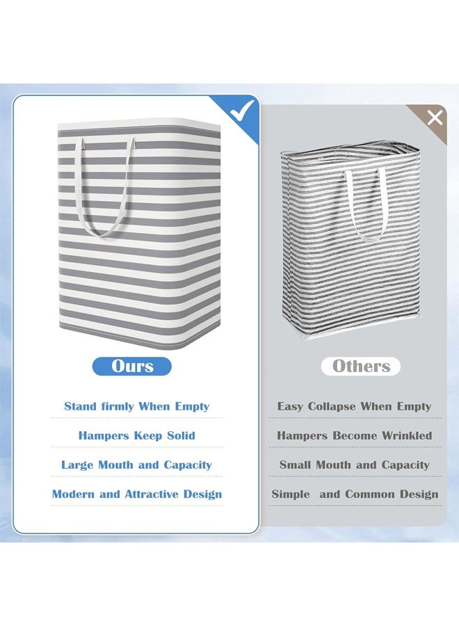 HQ-GAMING Laundry Hamper Large Collapsible Laundry Baskets, Freestanding Waterproof Clothes Hamper with Easy Carry Handles in Laundry Room Bedroom Bathroom College Dorm - Image 4