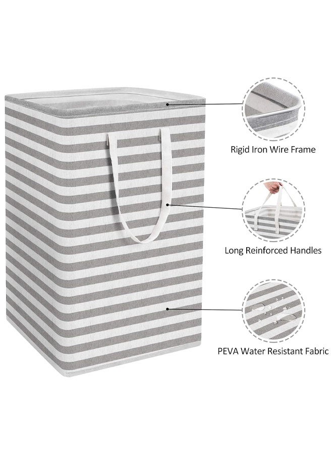 HQ-GAMING Laundry Hamper Large Collapsible Laundry Baskets, Freestanding Waterproof Clothes Hamper with Easy Carry Handles in Laundry Room Bedroom Bathroom College Dorm - Image 3