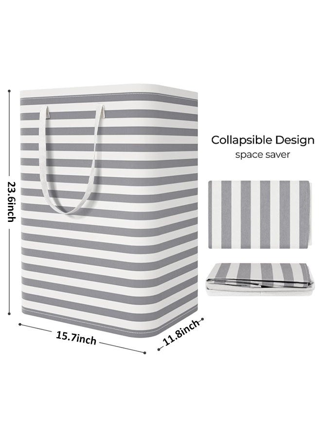 HQ-GAMING Laundry Hamper Large Collapsible Laundry Baskets, Freestanding Waterproof Clothes Hamper with Easy Carry Handles in Laundry Room Bedroom Bathroom College Dorm - Image 2