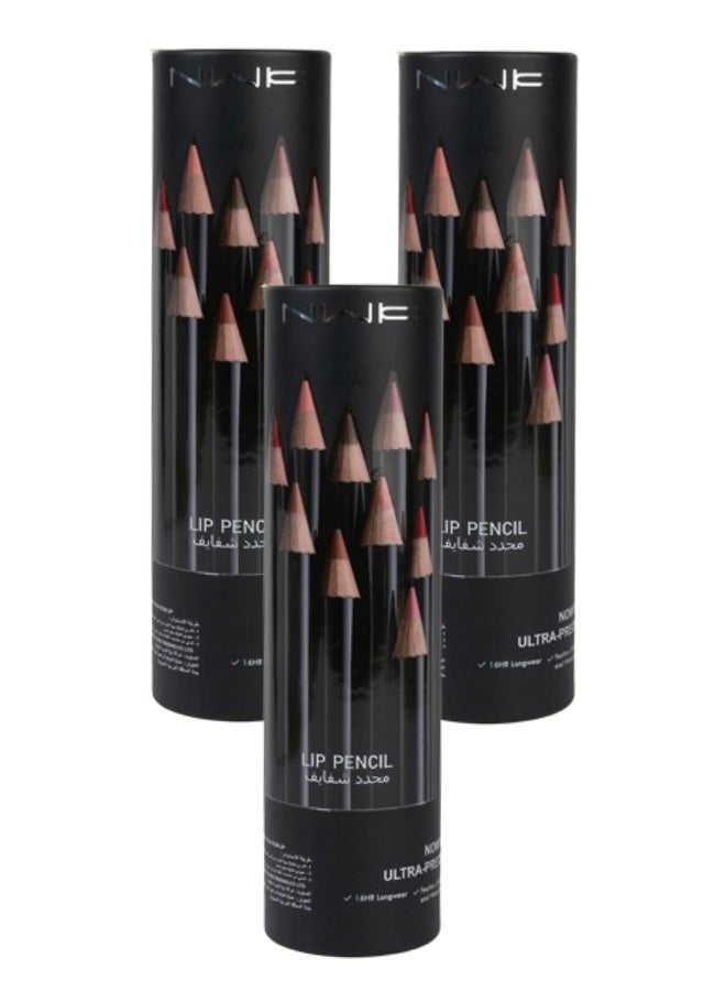 NWK 3 Sets Multicolour Lip Liner 12 Pieces - Image 1