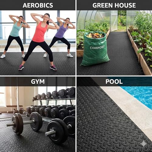EASY HOME High Density EVA Foam Interlocking Puzzle Floor Mats – Shock Proof, Protective Gym & Home Workouts Tiles for Exercise (60×60 cm, 12 mm Thickness) - Image 4