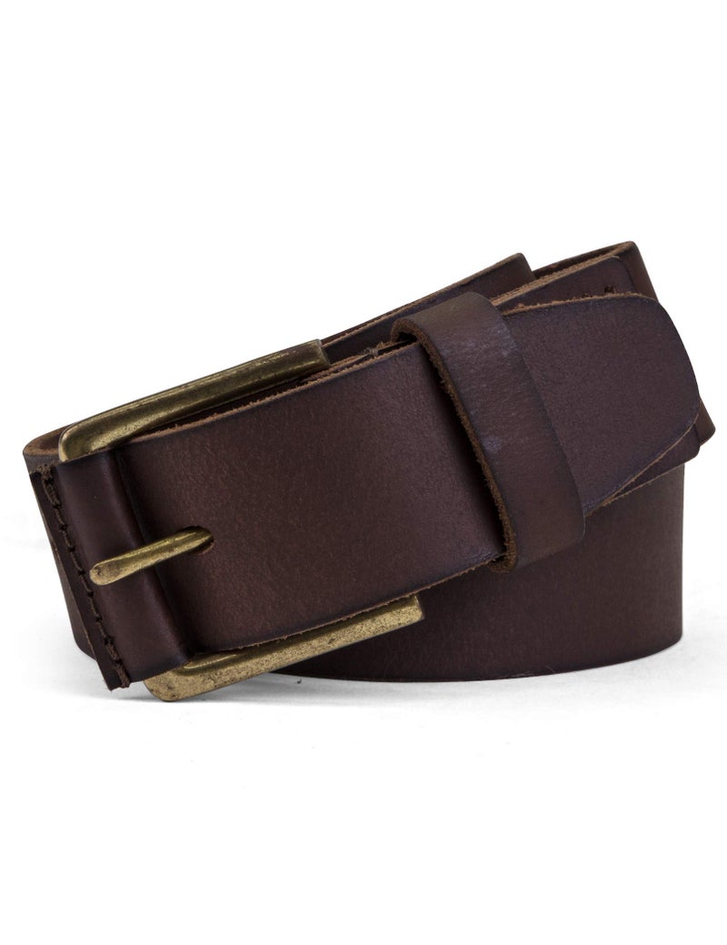 Timberland Big and Tall Casual Leather Classic Men Everyday Belts, Dark Brown, 50 - Image 2