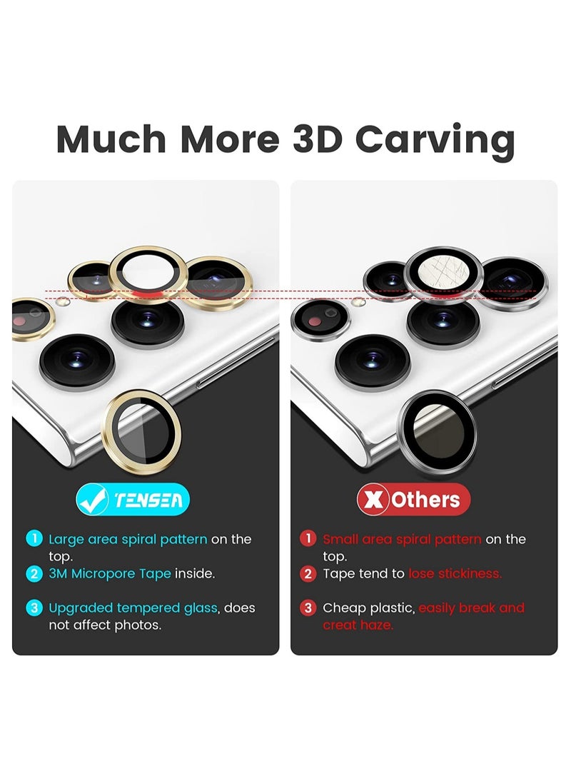 [3+2PCS]  for Samsung Galaxy S22 Ultra Camera Lens Protector, 9H Tempered Glass - Image 5