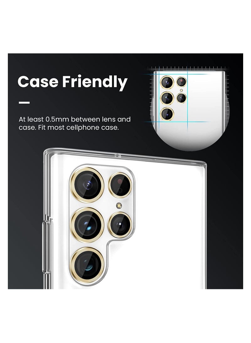 [3+2PCS]  for Samsung Galaxy S22 Ultra Camera Lens Protector, 9H Tempered Glass - Image 3