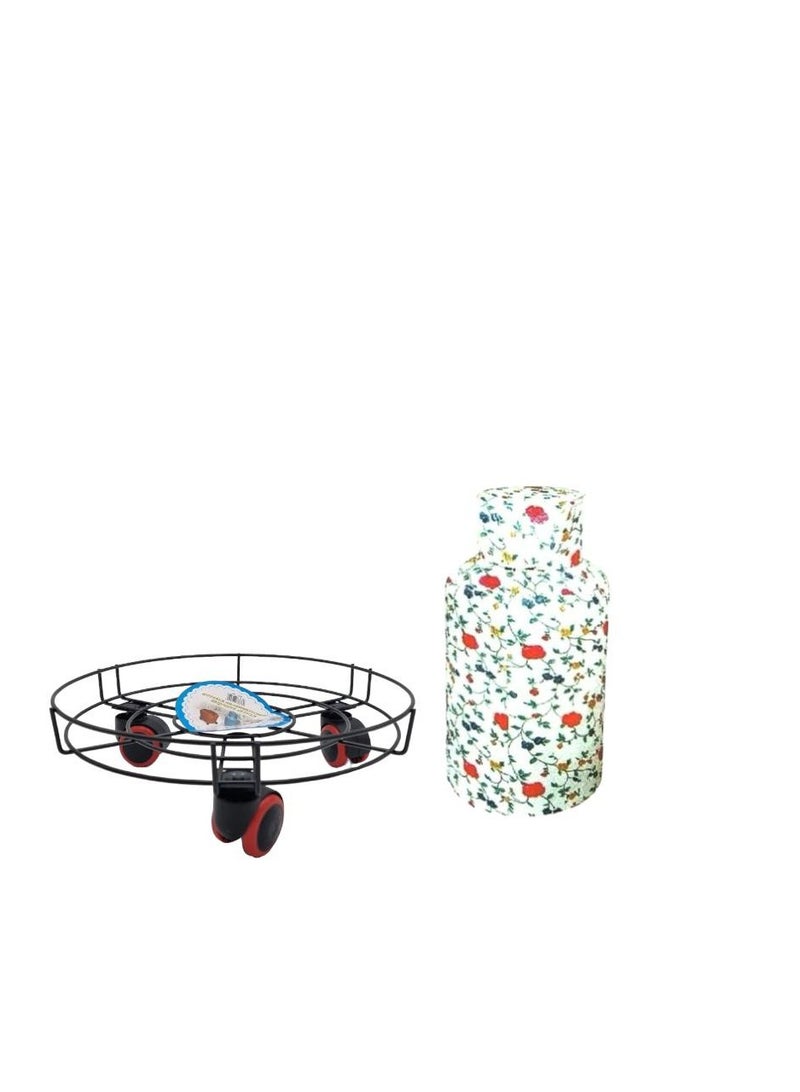 Gas Cylinder Cover + Gas Cylinder Holder Black (Basic) Multicolor 30cm