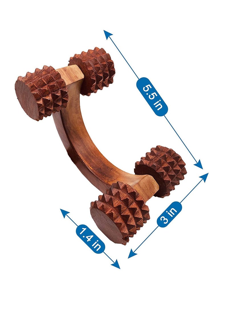 Wooden multipurpose Handheld Full Body Massager Ball Roller for Stress & Pain Relief & Relaxation . - Image 2