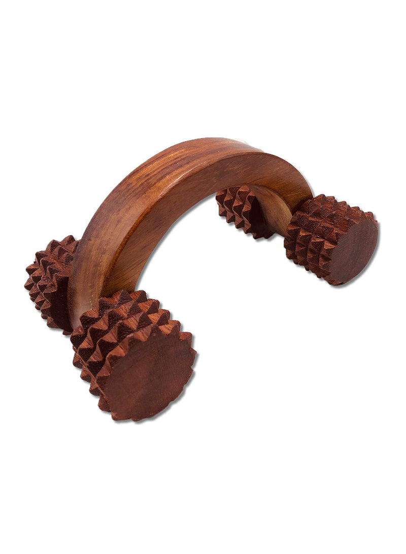Wooden multipurpose Handheld Full Body Massager Ball Roller for Stress & Pain Relief & Relaxation . - Image 1
