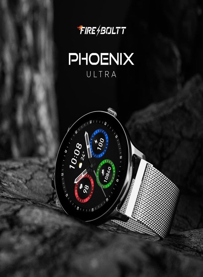 Fire-Boltt Phoenix Ultra Smart Watch 1.39" HD Display, Bluetooth Calling, AI Voice Assistant, 120 Sports Modes, IP67 Waterproof, SpO2 Monitor Smart Watch for Man & Woman - Silver - Image 2
