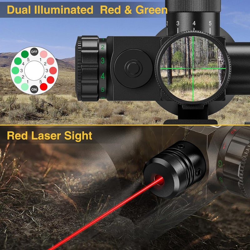 CVLIFE 2.5-10x40e Red & Green Illuminated Scope with 20mm Mount - Image 5