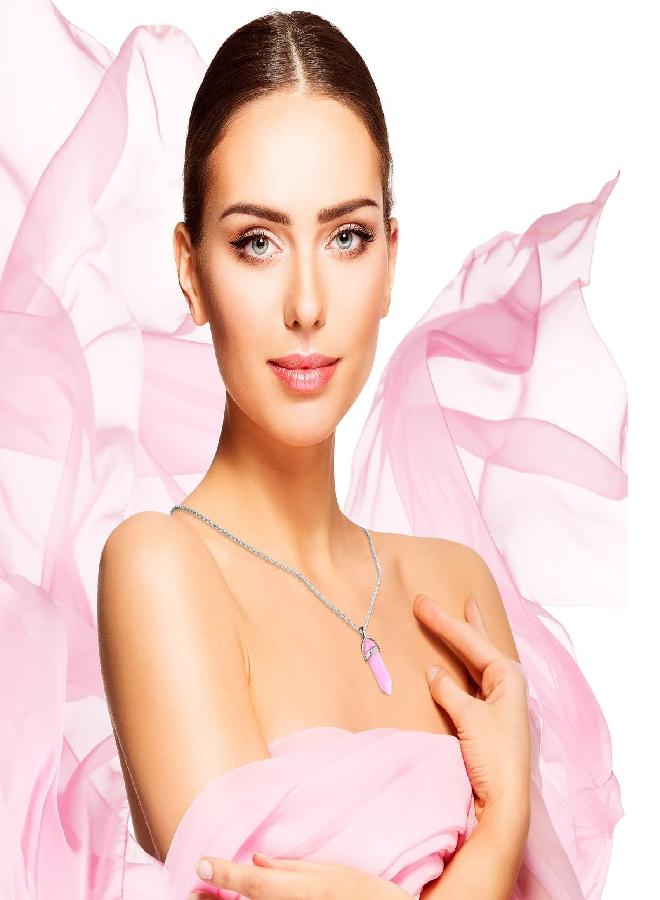 EBOOT 60 Pieces Hexagonal Chakra Pendant Bullet Crystal Pendant Gemstone Pointed Quartz Stone Pendants with Storage Bag (60 Colors) - Image 2