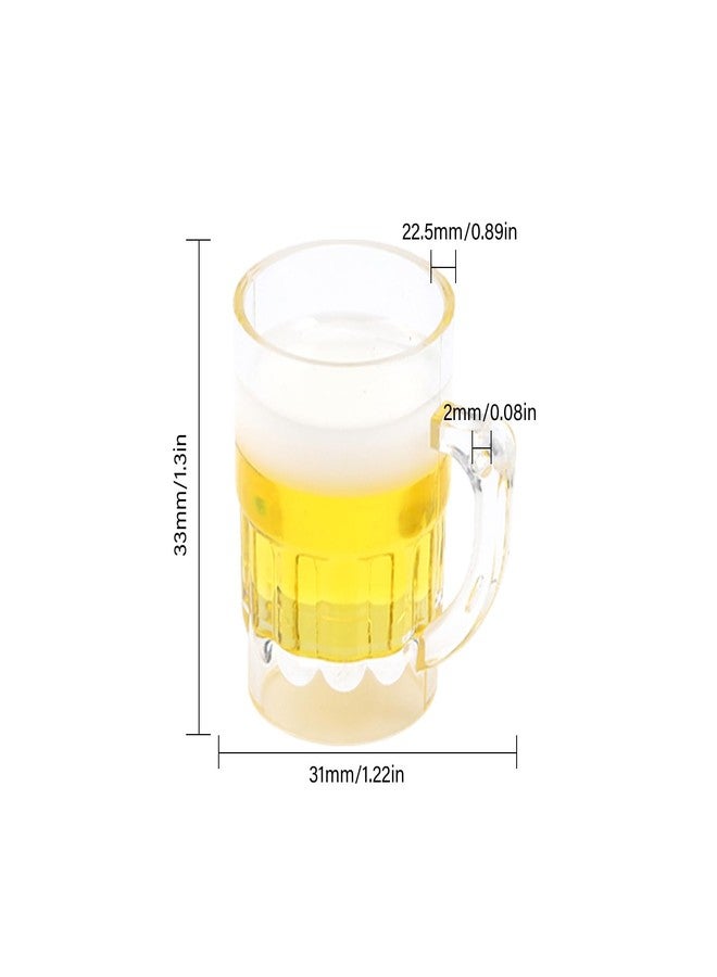 CHGCRAFT 20Pcs Resin Imitation Beer Charms Artificial Transparent Resin Imitation Beer Shape Pendants Beer Charms for Bracelet Necklace Earrings Jewelry Making - Image 2
